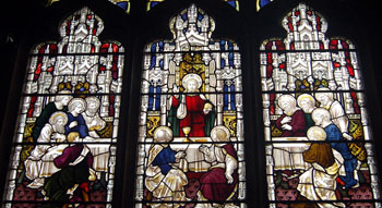 Chancel south wall - last supper detail - March 2008